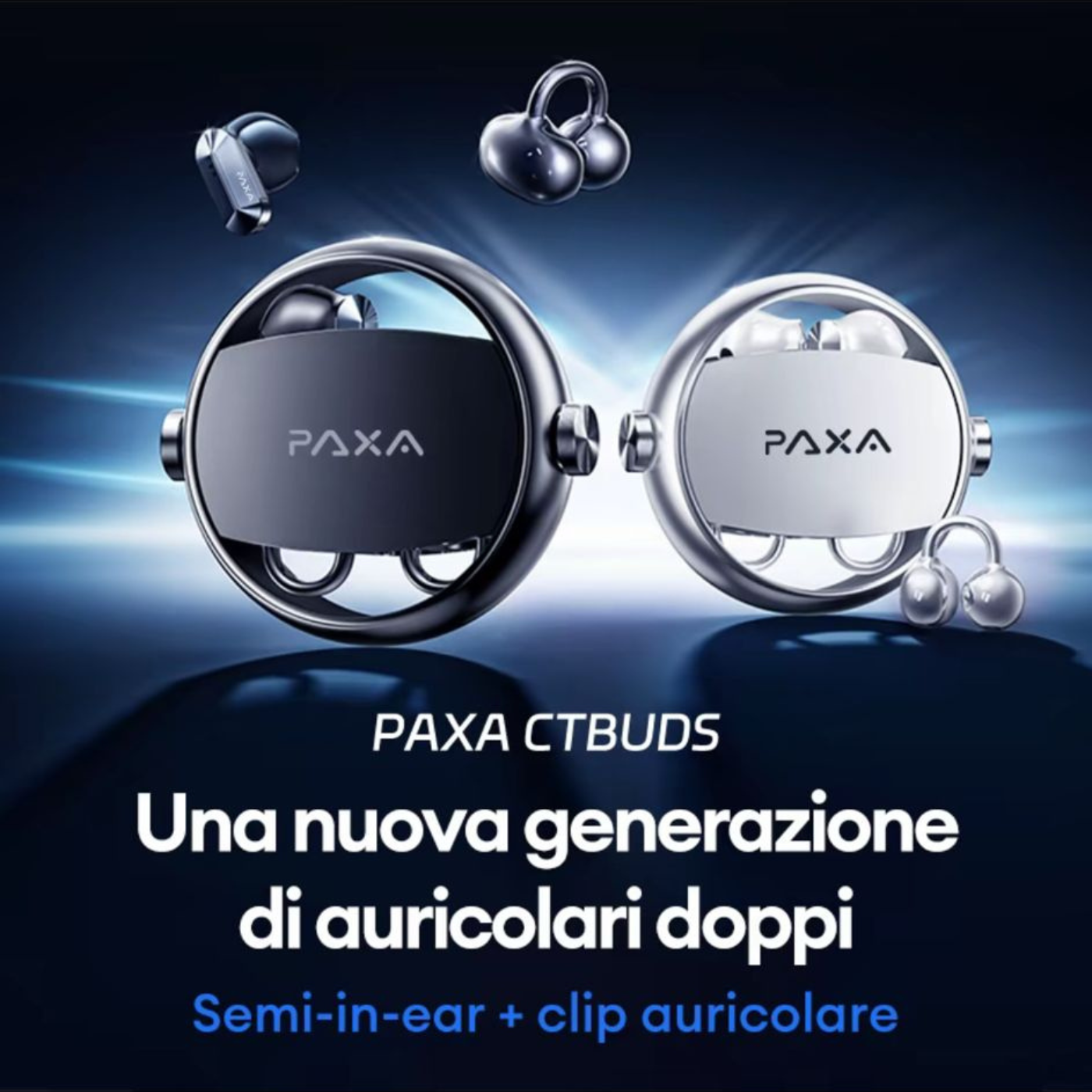 PAXA - Auricolari dual mode, 2 paia in 1, utilizzabili contemporaneamente!