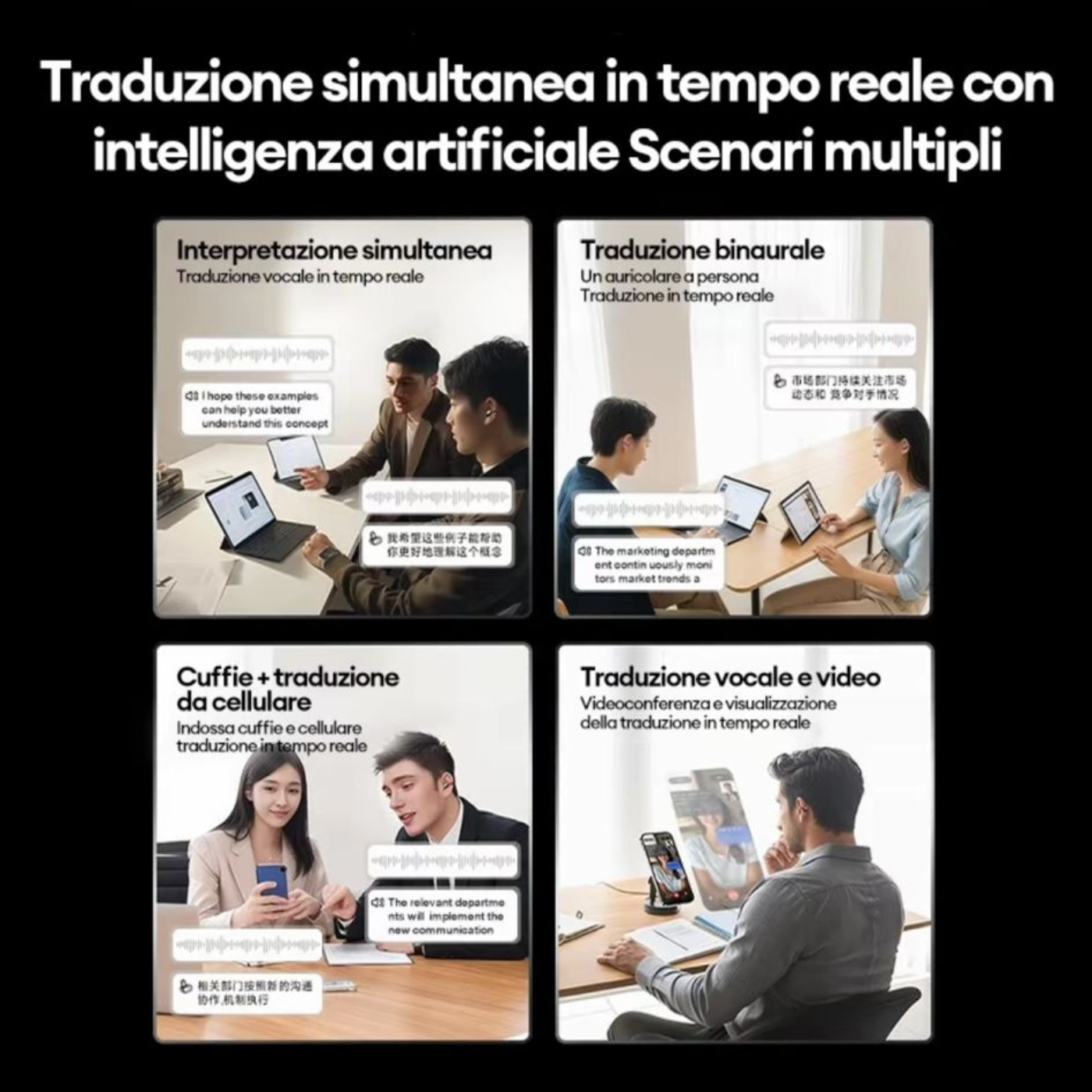 PAXA - Auricolari dual mode, 2 paia in 1, utilizzabili contemporaneamente!