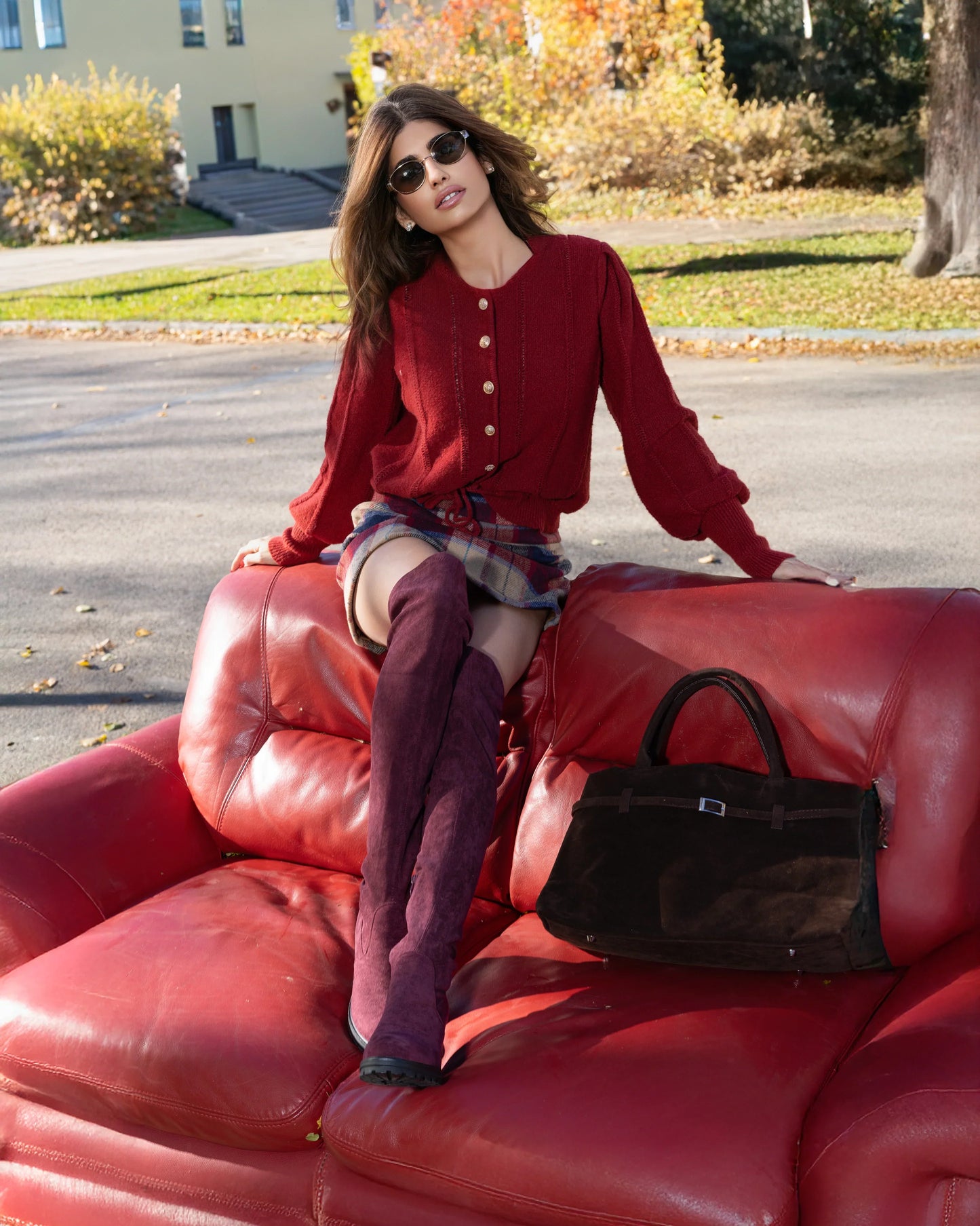 Amalia | Borsa in pelle scamosciata