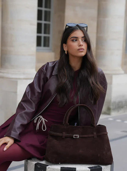 Amalia | Borsa in pelle scamosciata