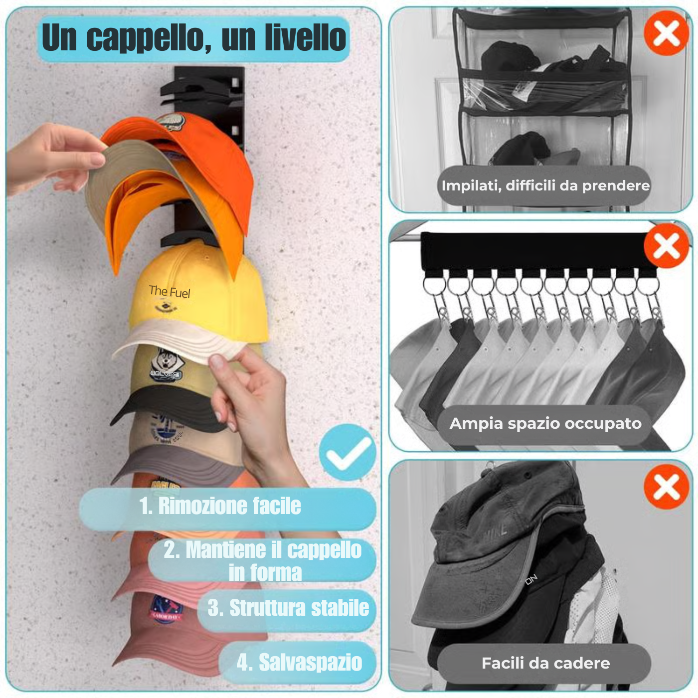 Organizer per cappelli