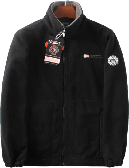 Giacca a doppio strato in pile con cappuccio