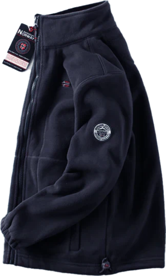 Giacca a doppio strato in pile con cappuccio